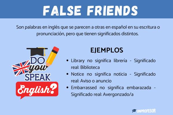 False friends en inglés: Palabras que parecen pero no son - 20 False friends que debes conocer