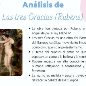 Las tres Gracias de Rubens: comentario