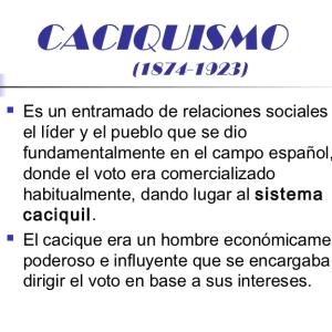 Caciquismo - Definición Corta