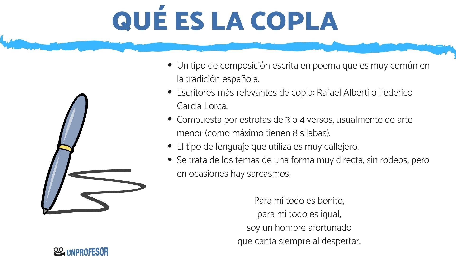 Qué es una COPLA y ejemplos para niños!!