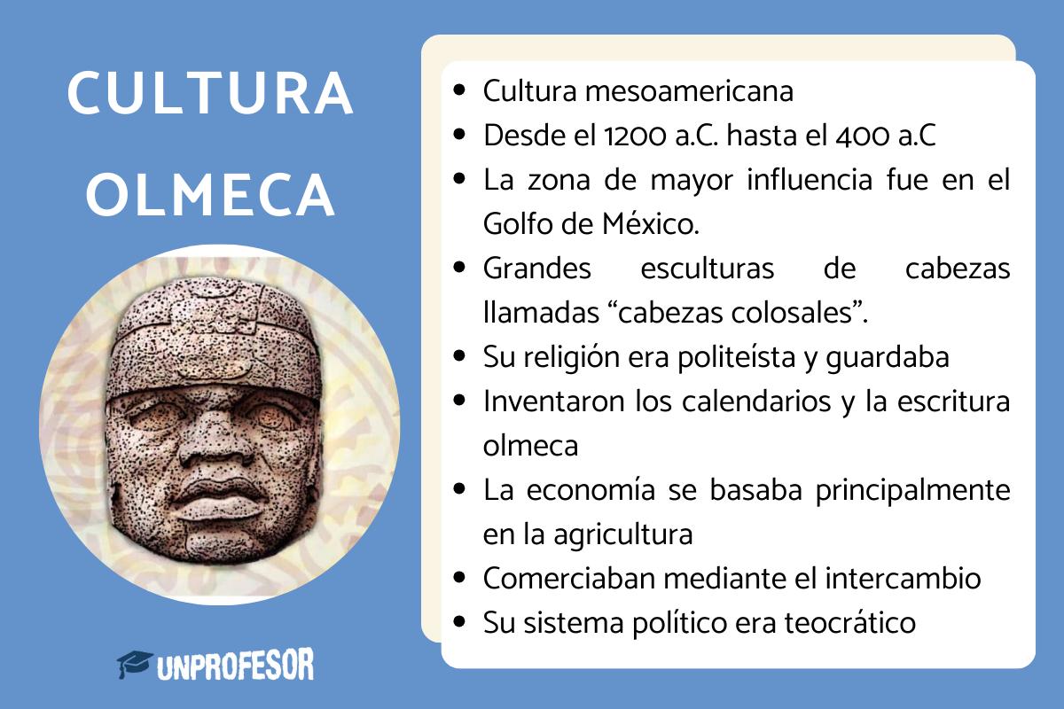 Cultura olmeca: resumen