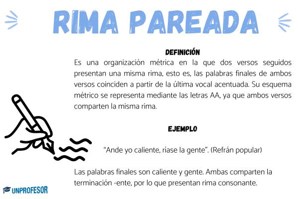 Qué es la rima pareada: ejemplos