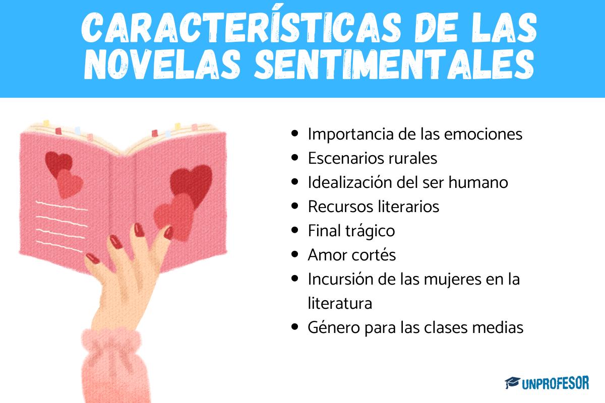 Características de las novelas sentimentales y ejemplos