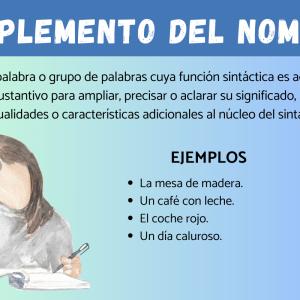 Qué es el complemento del nombre: ejemplos