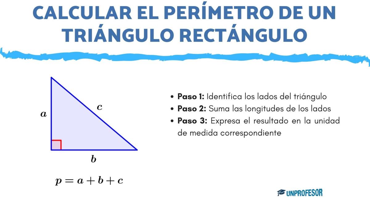Cómo calcular el perímetro de un triángulo rectángulo