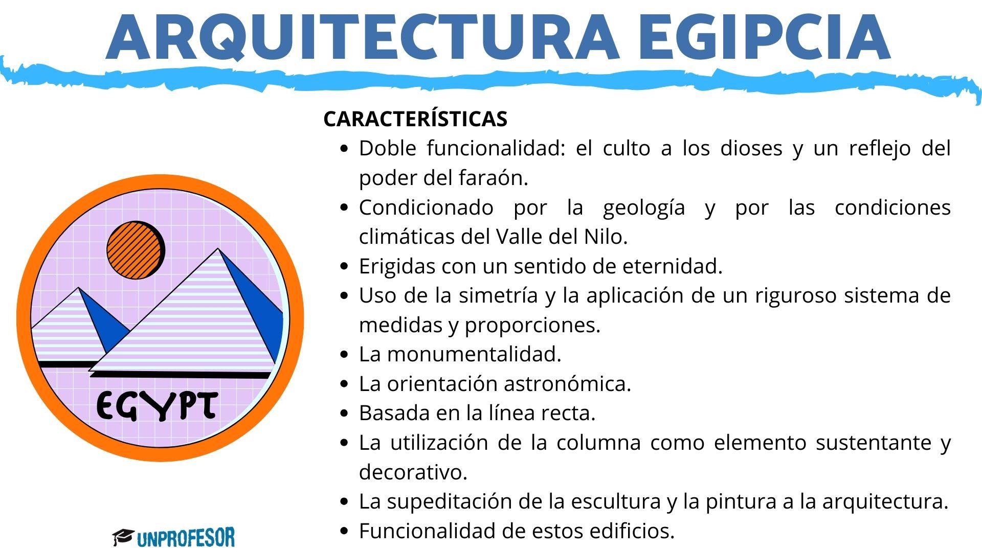 11 características de la ARQUITECTURA egipcia