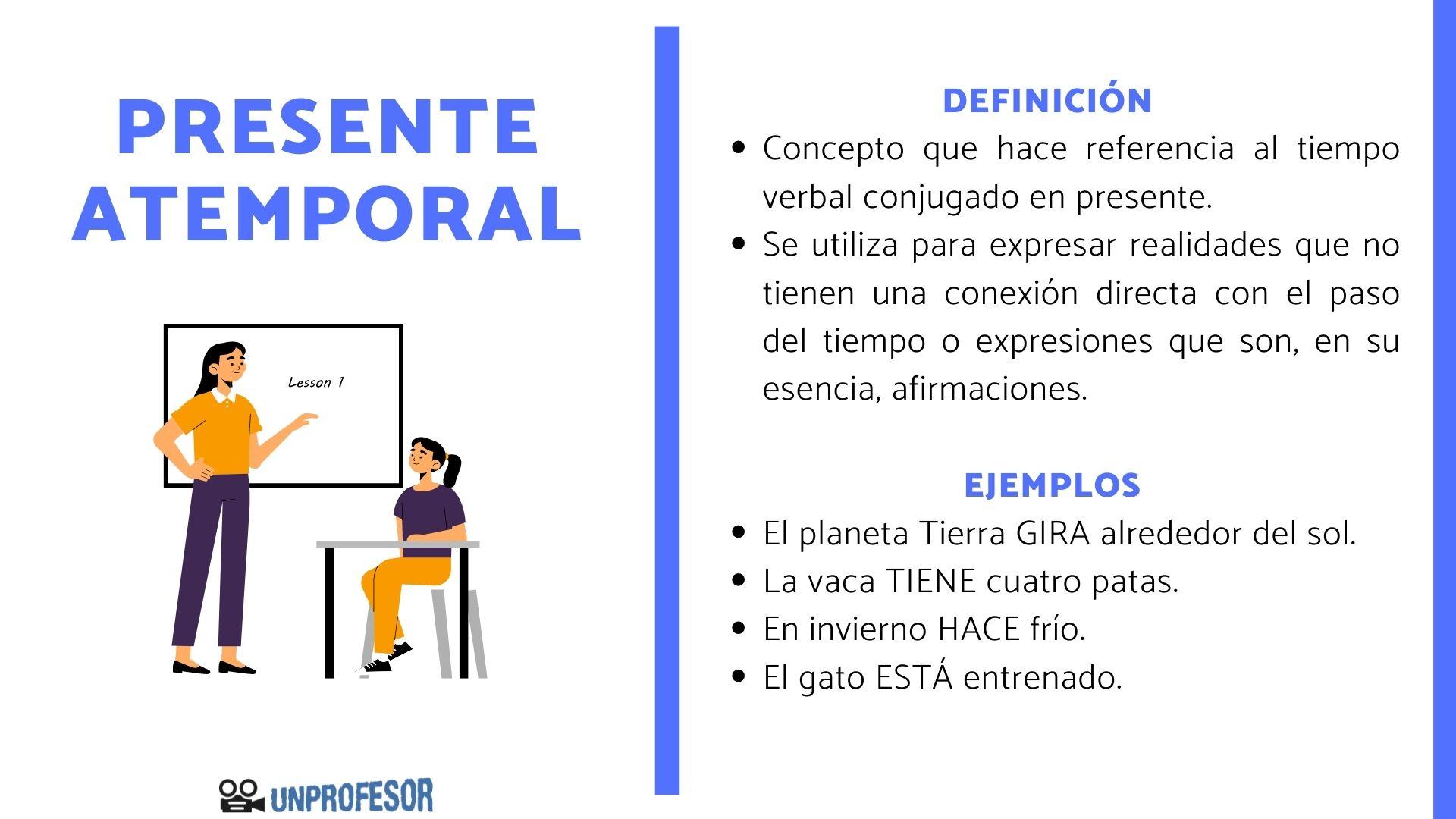 Qué es el presente ATEMPORAL - con ejemplos