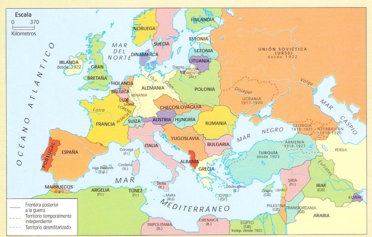 Europa después de la Primera Guerra Mundial