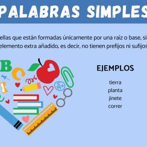 Qué son las palabras simples: ejemplos