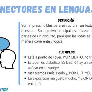 Qué son los conectores en lenguaje: ejemplos
