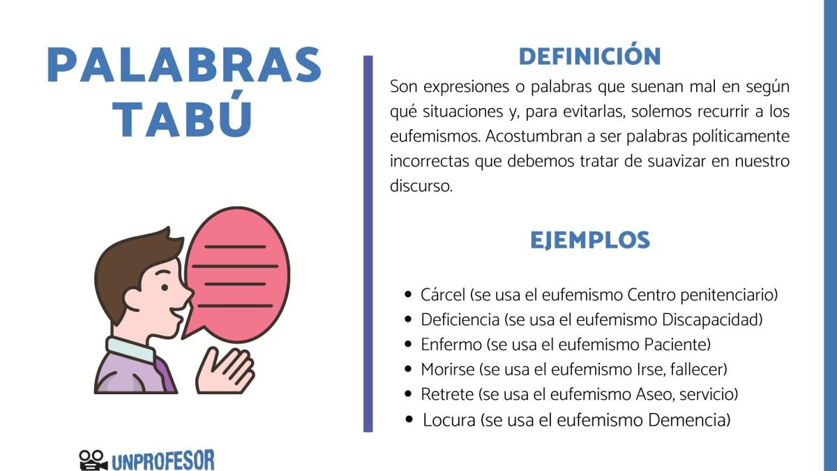 Ejemplos de palabras tabú