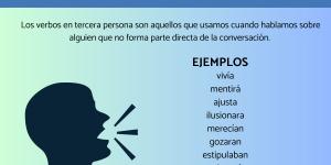 Ejemplos de verbos en tercera persona