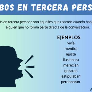 Ejemplos de verbos en tercera persona