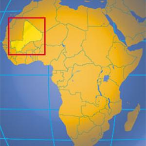 Dónde está Mali en el mapa