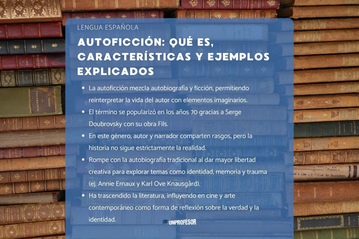 Qué es la autoficción y ejemplos