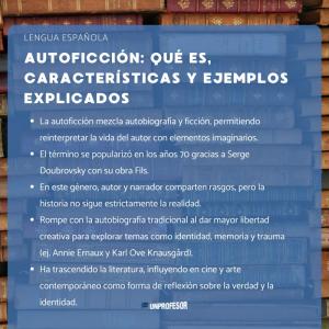 Qué es la autoficción y ejemplos