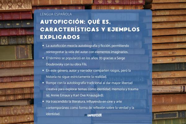 Qué es la autoficción y ejemplos