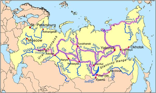 Los Principales R OS De RUSIA LISTADO MAPAS Rios De Rusia Con Mapa 3793 Orig