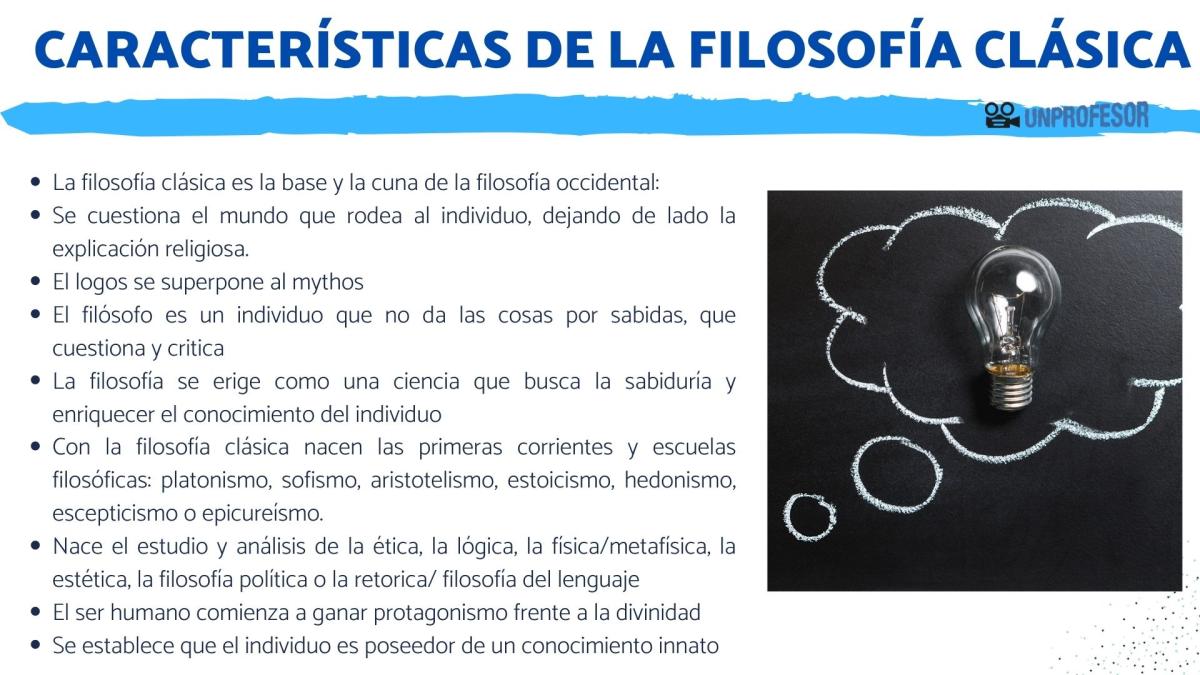 Características de la filosofía clásica