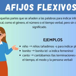 Qué son los afijos flexivos: ejemplos