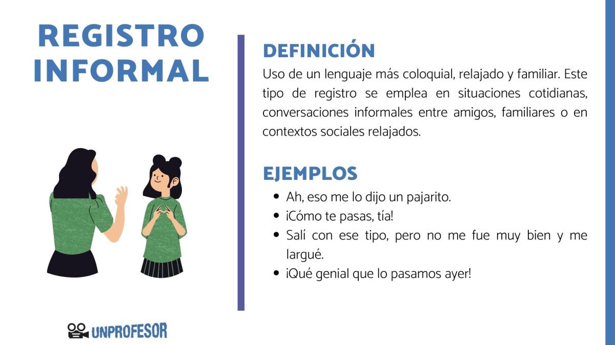 Registro informal - Definición y ejemplos