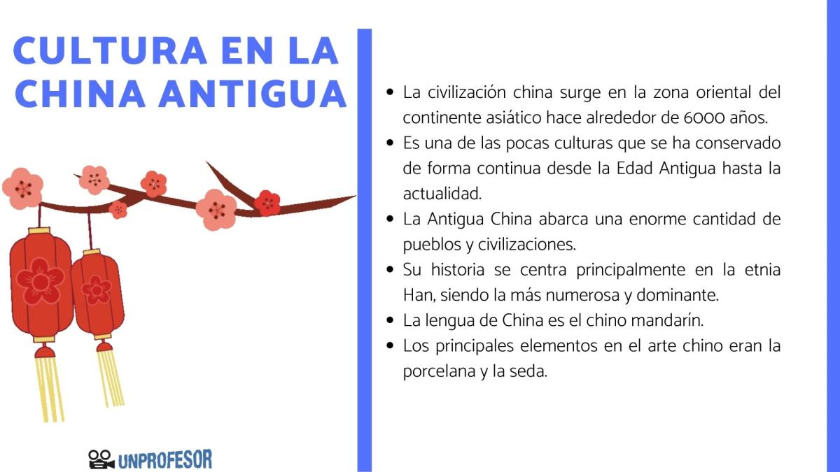 Cultura en la China antigua - resumen