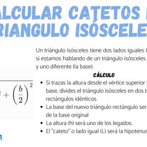 Cómo calcular catetos de un triangulo isósceles