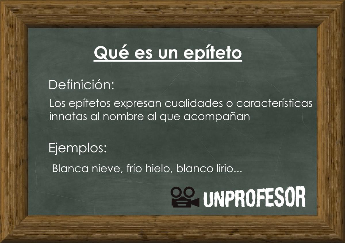 Epíteto: significado y ejemplos