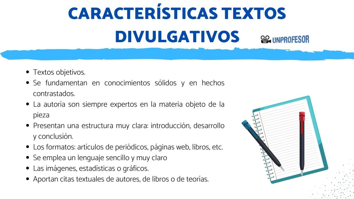 Características de los textos divulgativos