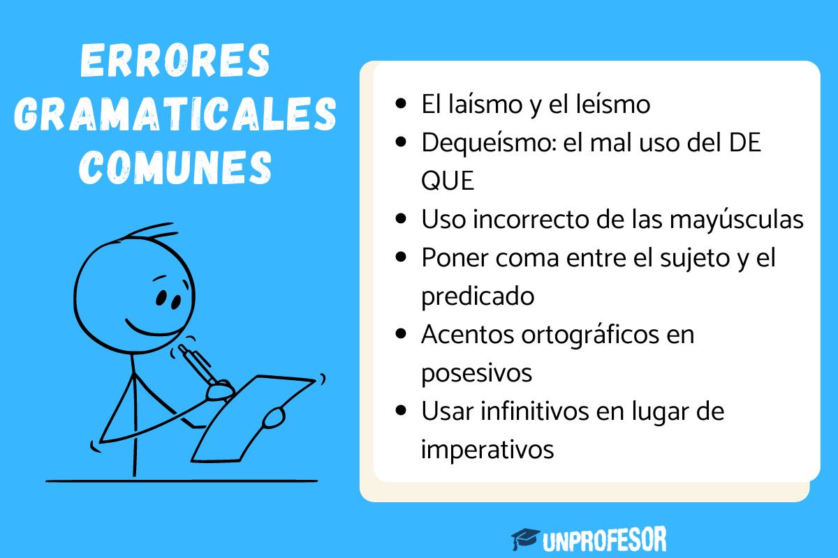 Errores gramaticales comunes