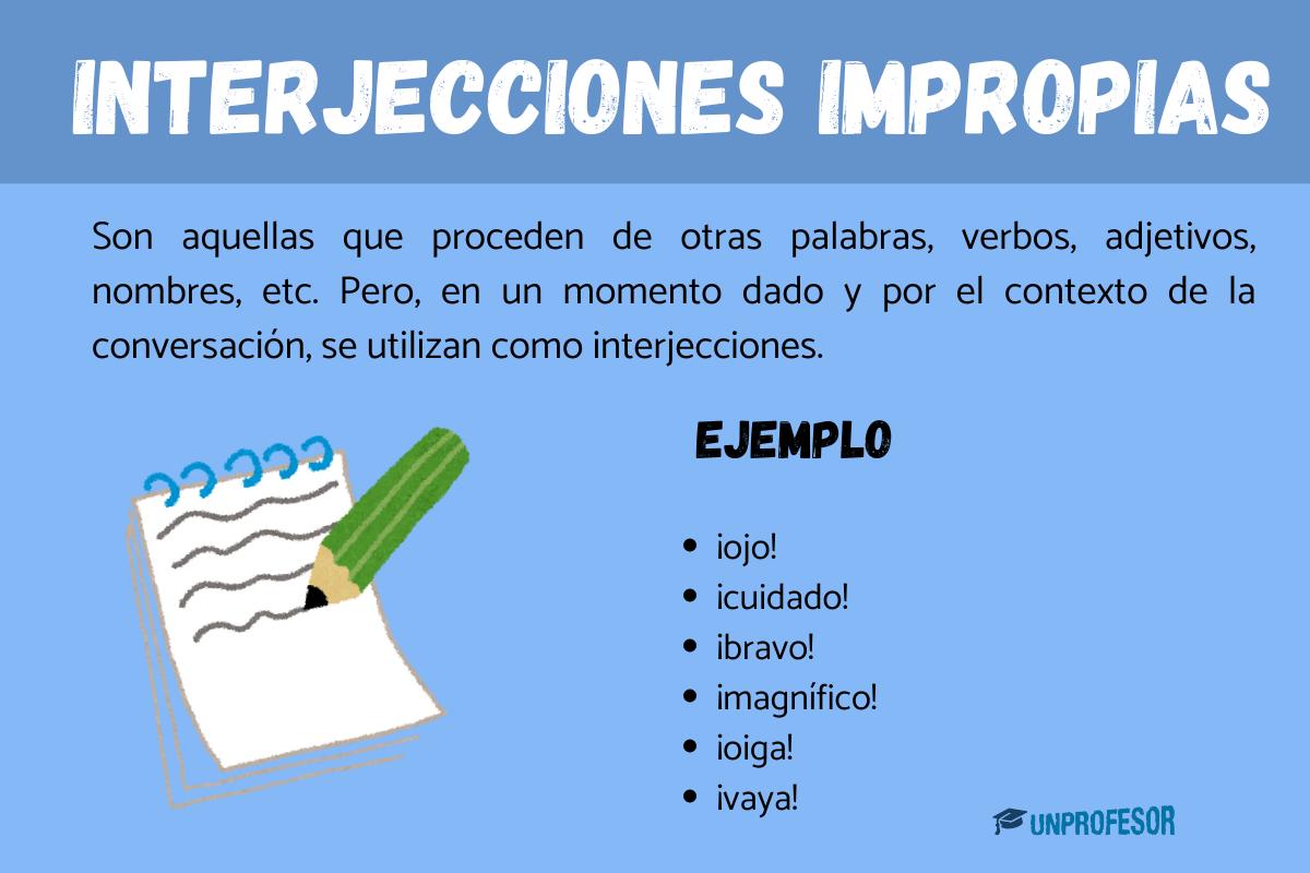 Interjecciones impropias - con ejemplos
