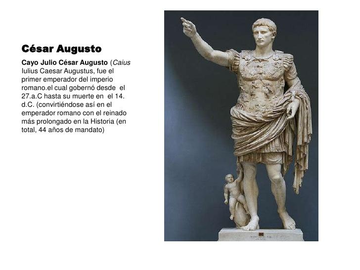 Augusto, emperador romano Biografía resumida