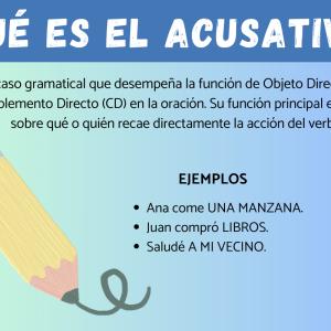 Qué es el acusativo: ejemplos