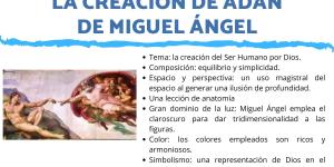 Características de La creación de Adán de Miguel Ángel