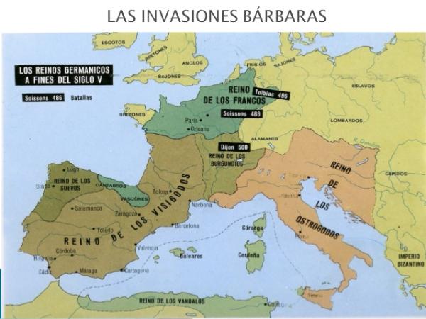 ¿Cuáles fueron los pueblos bárbaros más importantes? - Los godos: ostrogodos y visigodos