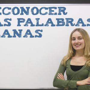 Reconocer las palabras llanas