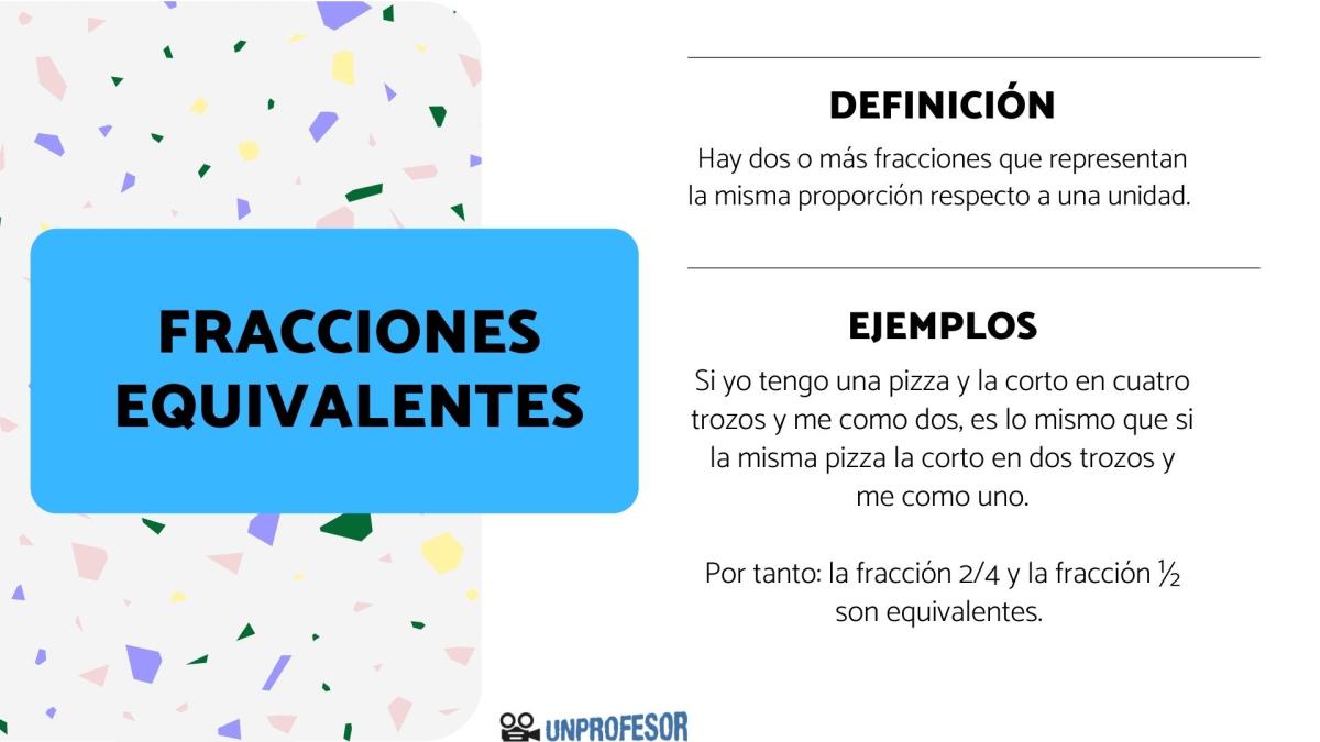 Qué son las fracciones equivalentes