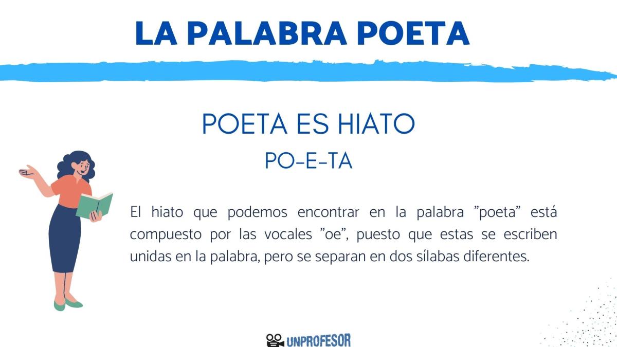 ¿La palabra POETA es diptongo, hiato o triptongo?