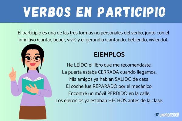 Infinitivo, gerundio y participio: ejemplos - El participio