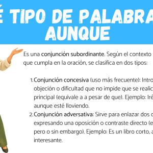 Qué tipo de palabra es AUNQUE