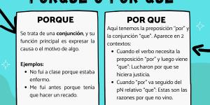 Cuándo se escribe PORQUE o POR QUE