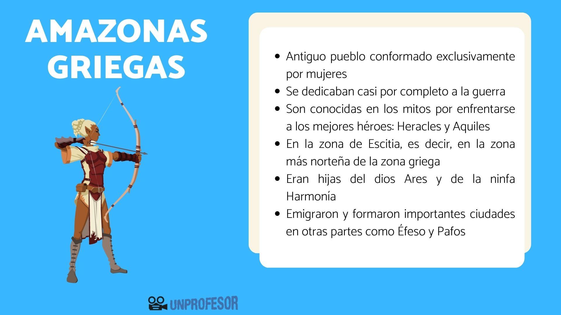 AMAZONAS en la mitología griega resumen