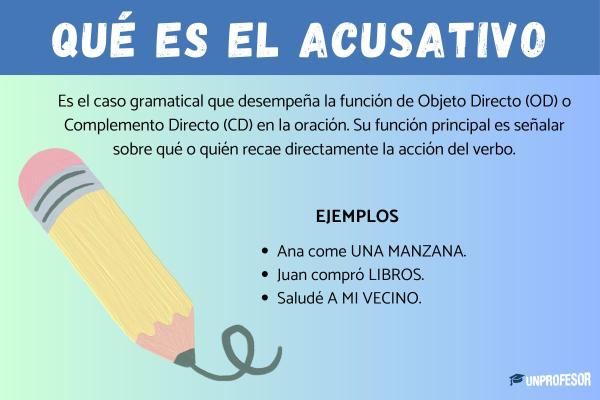 Diferencias entre acusativo y dativo en español - El caso acusativo en español