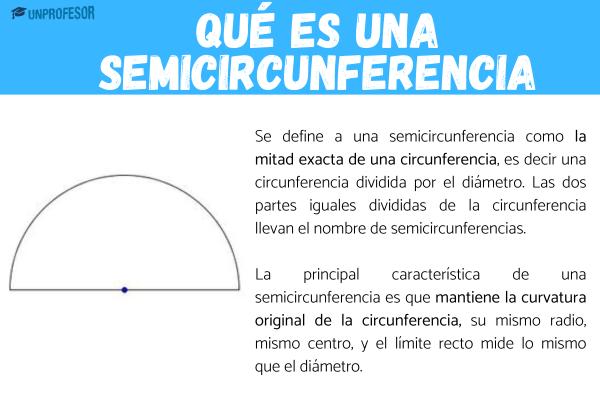 Qué es una semicircunferencia en matemáticas
