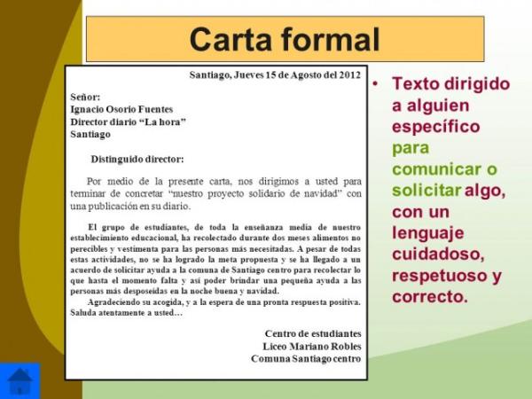 Carta Formal Que Es Caracteristicas Partes Datos Ejem 8362