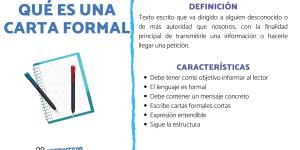 Qué es una carta formal y sus características