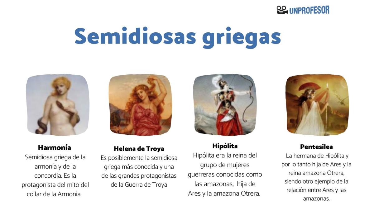 Las semidiosas griegas más importantes