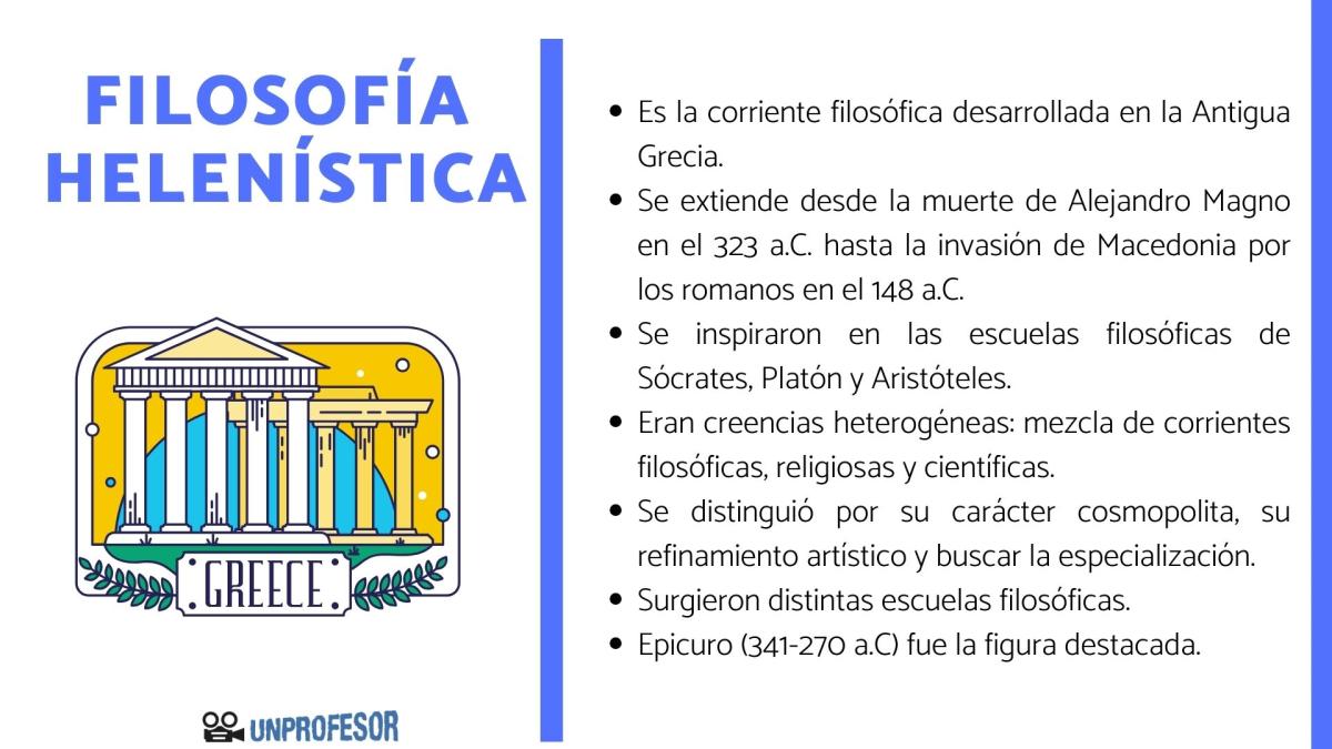 La filosofía helenística: resumen breve