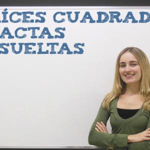 Raíces cuadradas exactas resueltas