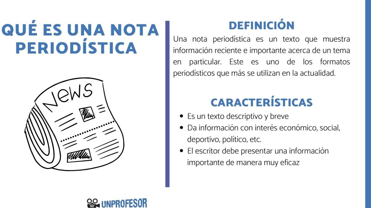 Qué es una nota periodística - con ejemplos